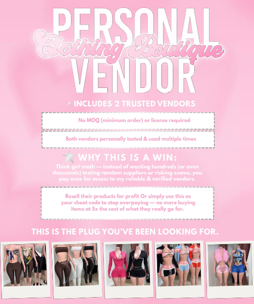 Personal Clothing Boutique Vendor